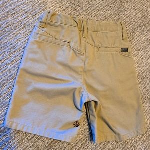 Little boys Volcom khaki shorts